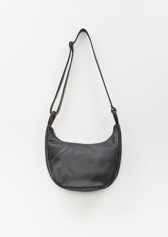 Round Leather Shoulder Bag