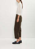 Corduroy Tapered Pants — Khaki