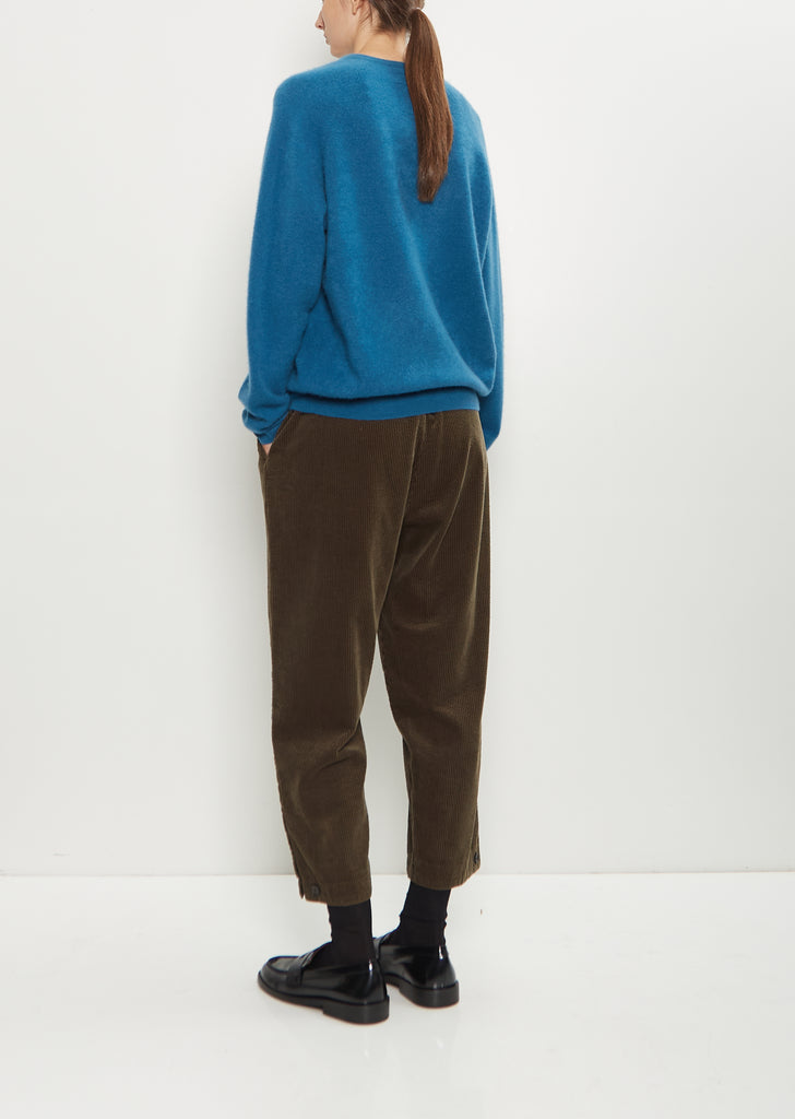 Cashmere BF V-Neck Sweater — Deep Blue