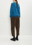 Cashmere BF V-Neck Sweater — Deep Blue