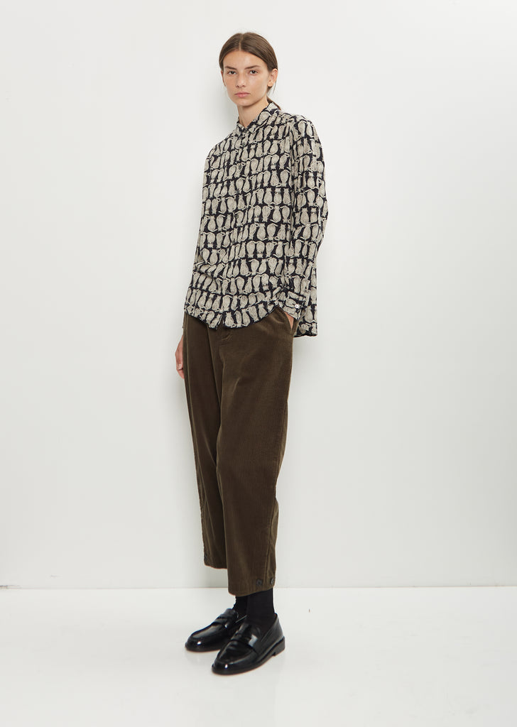 Cat Patrol Print Cotton Shirt