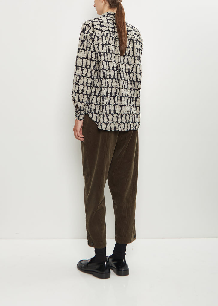 Cat Patrol Print Cotton Shirt