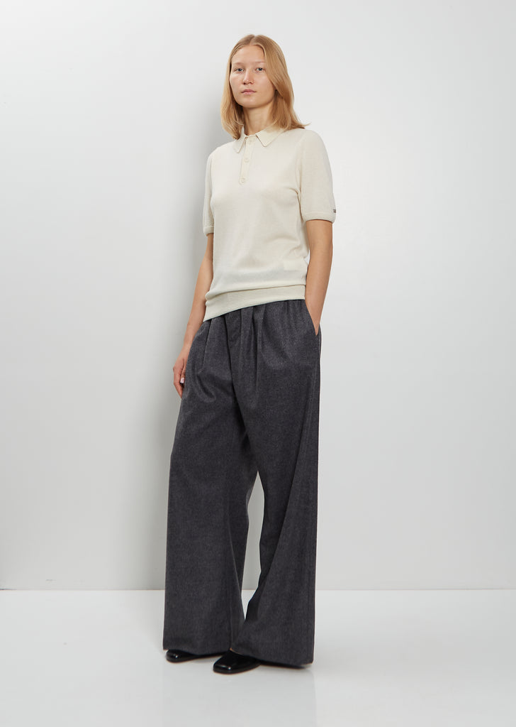 Josh Felted Cashmere Polo — Natural