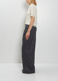 Trace Pleated Felted Wool Trousers