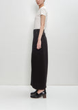 Cotton Denim Slit Skirt