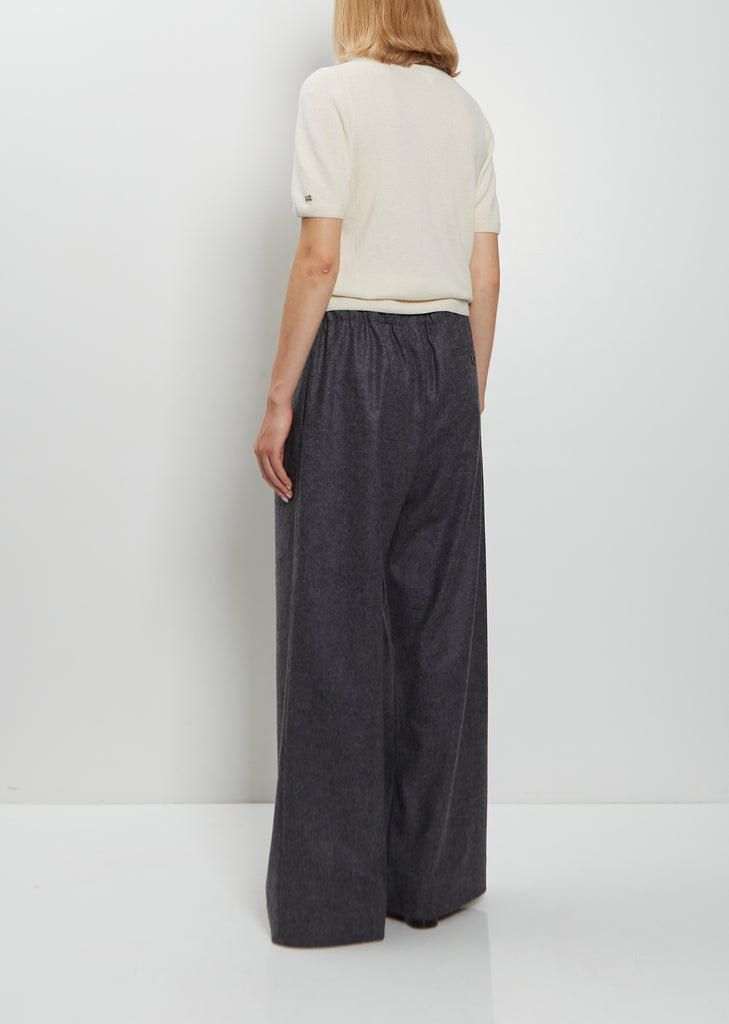 Trace Pleated Felted Wool Trousers