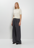 Trace Pleated Felted Wool Trousers