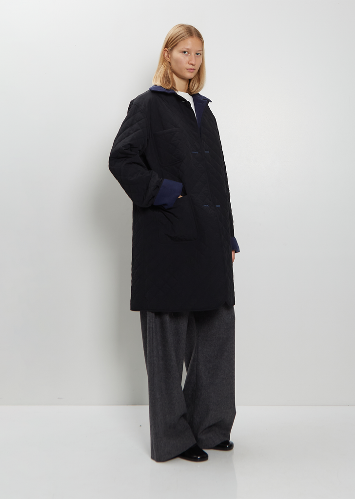 Andy Reversible Quilted Nylon Silk Coat