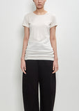 Cotton Fitted T-Shirt — Chalk