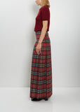 Maya Pleated Cotton Tartan Skirt