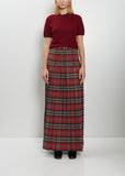 Maya Pleated Cotton Tartan Skirt