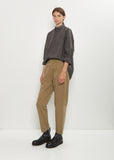 Washed Cotton Mini Checkered Shirt — Black