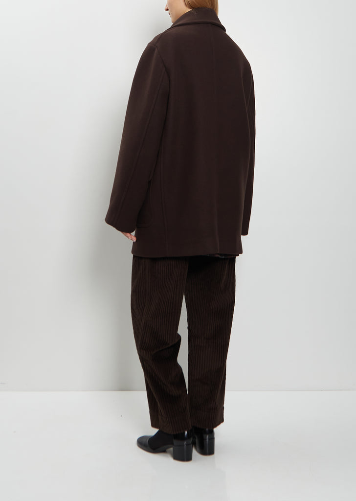 Serge Boiled Wool Peacoat