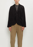 Corduroy Tailored Jacket — Black