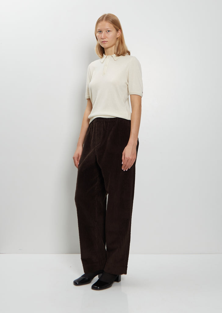 ED Cotton Corduroy Drawstring Trousers