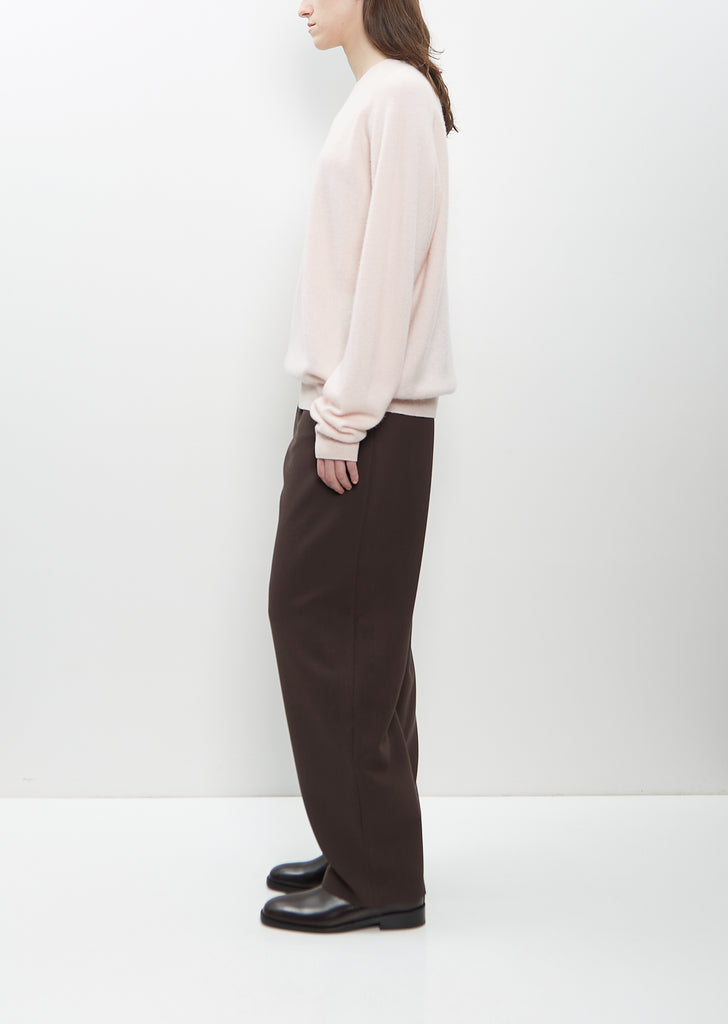 Cashmere BF R-Neck Sweater — Light Pink