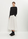 Matte Finish Cotton Wool Pullover — Black