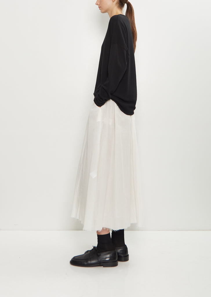 Matte Finish Cotton Wool Pullover — Black