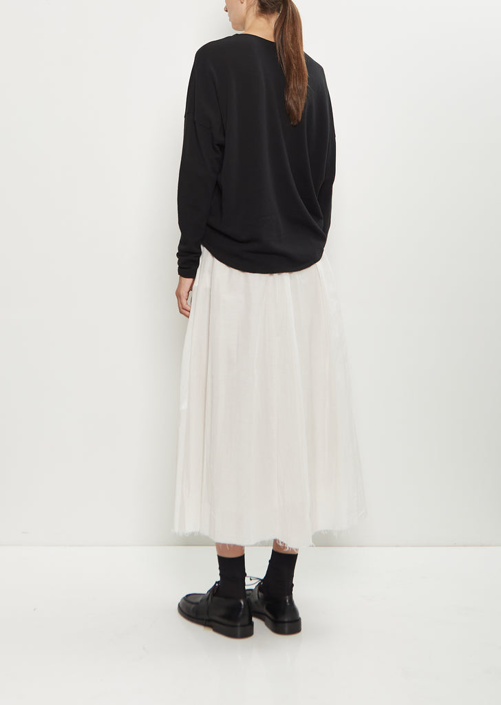 Matte Finish Cotton Wool Pullover — Black