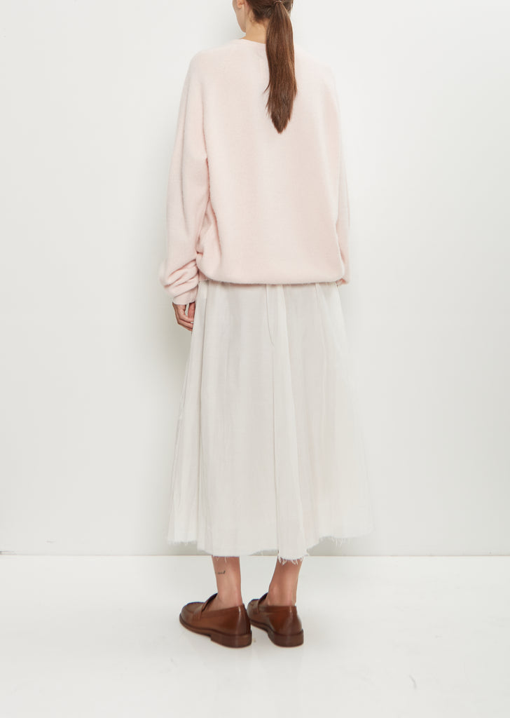 Cashmere BF R-Neck Sweater — Light Pink