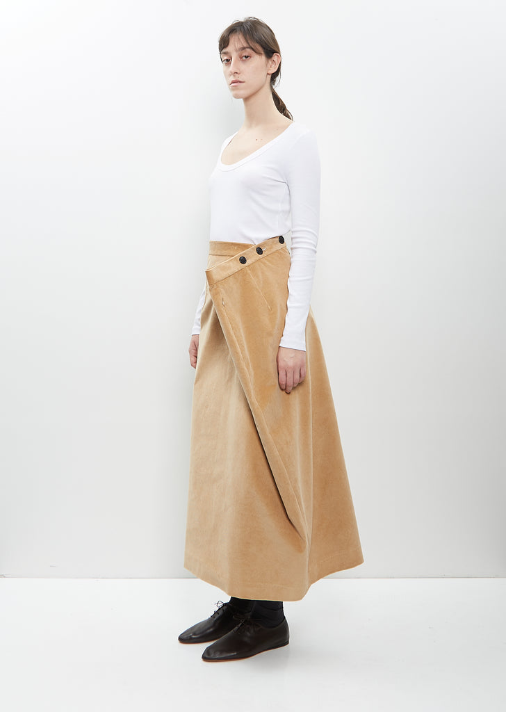 Cotton Corduroy Straight Skirt