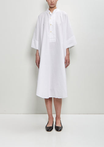 Organic Cotton Octo Overshirt Dress — White