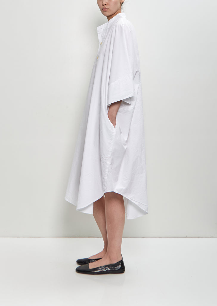 Organic Cotton Octo Overshirt Dress — White