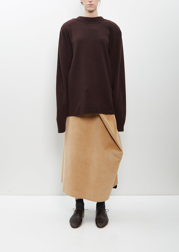 Cotton Corduroy Straight Skirt