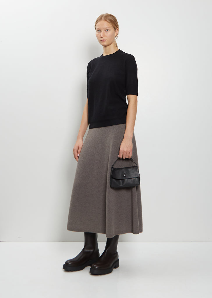 Sally Leather Handbag — Black