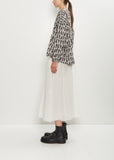 Petit Scarf Cat Patrol Print Cotton Blouse