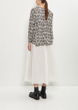 Petit Scarf Cat Patrol Print Cotton Blouse