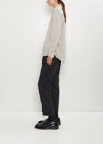 Washed Cotton Mini Checkered Shirt — Off White