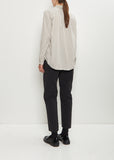 Washed Cotton Mini Checkered Shirt — Off White