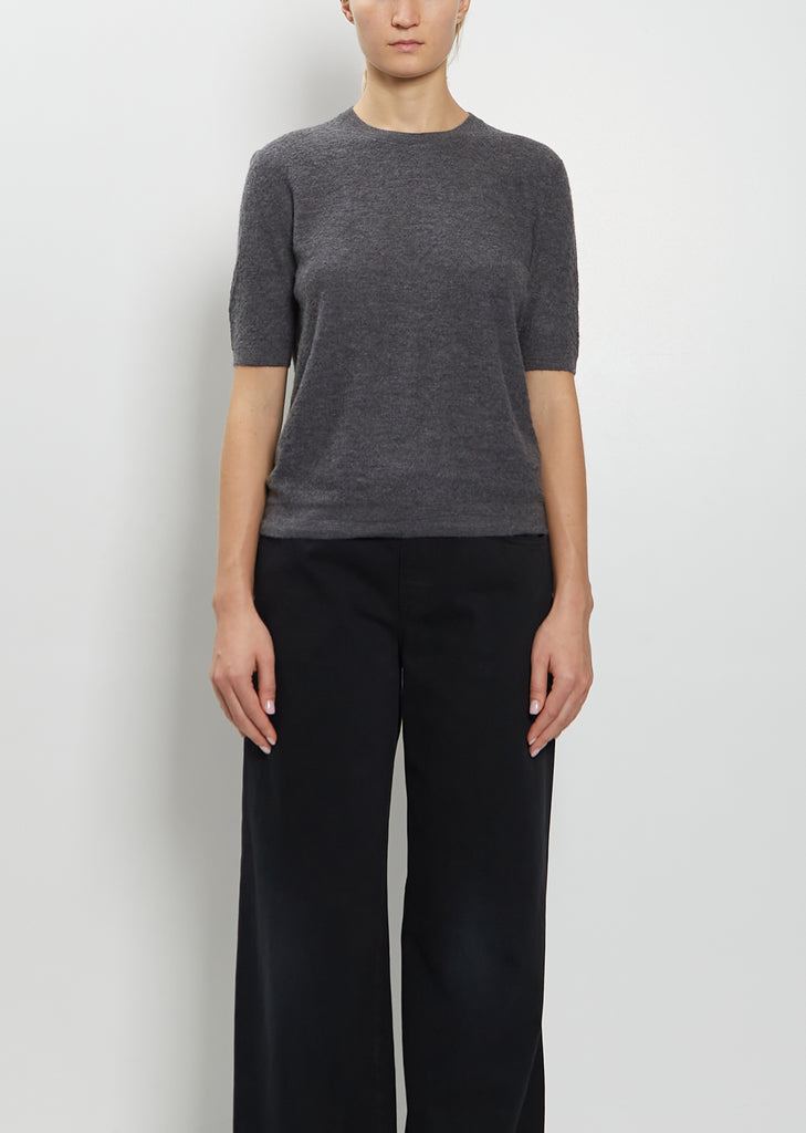 Marika Cashmere Top — Medium Grey Melange