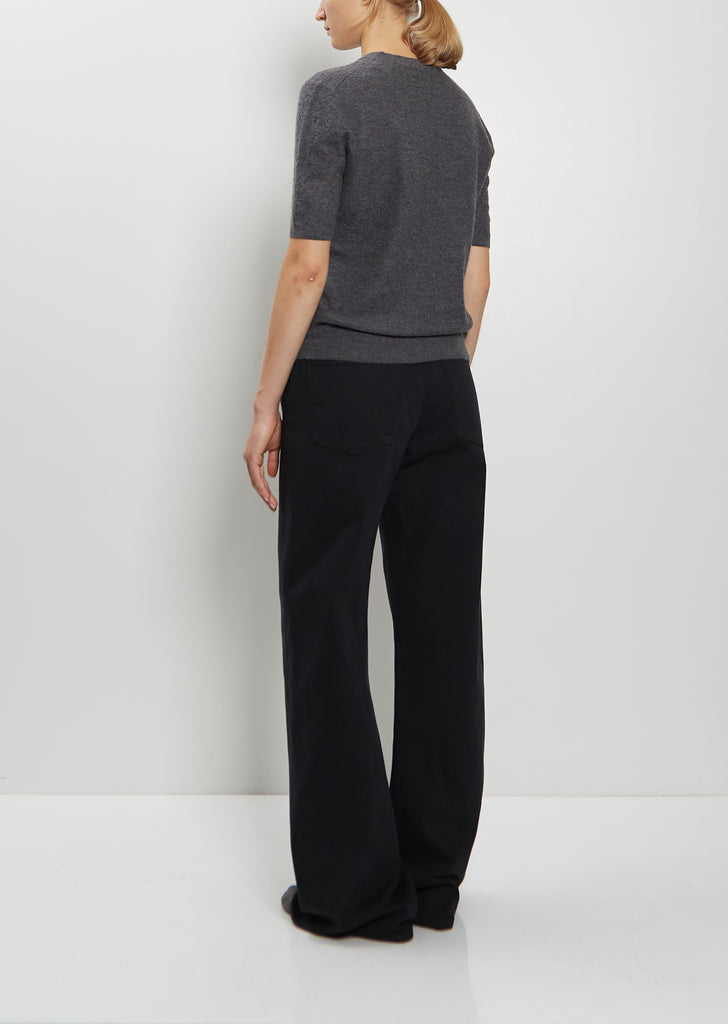 Marika Cashmere Top — Medium Grey Melange