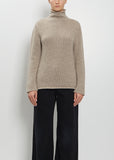 Mariam Cashmere Top — Light Pebble