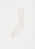 Cotton Cashmere Low Gauge Socks — Ivory
