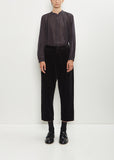 Corduroy Tapered Pants — Black