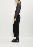 Corduroy Tapered Pants — Black