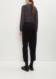 Corduroy Tapered Pants — Black