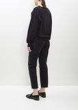 Cotton Wool Rolled Neck Sweatshirt — Black