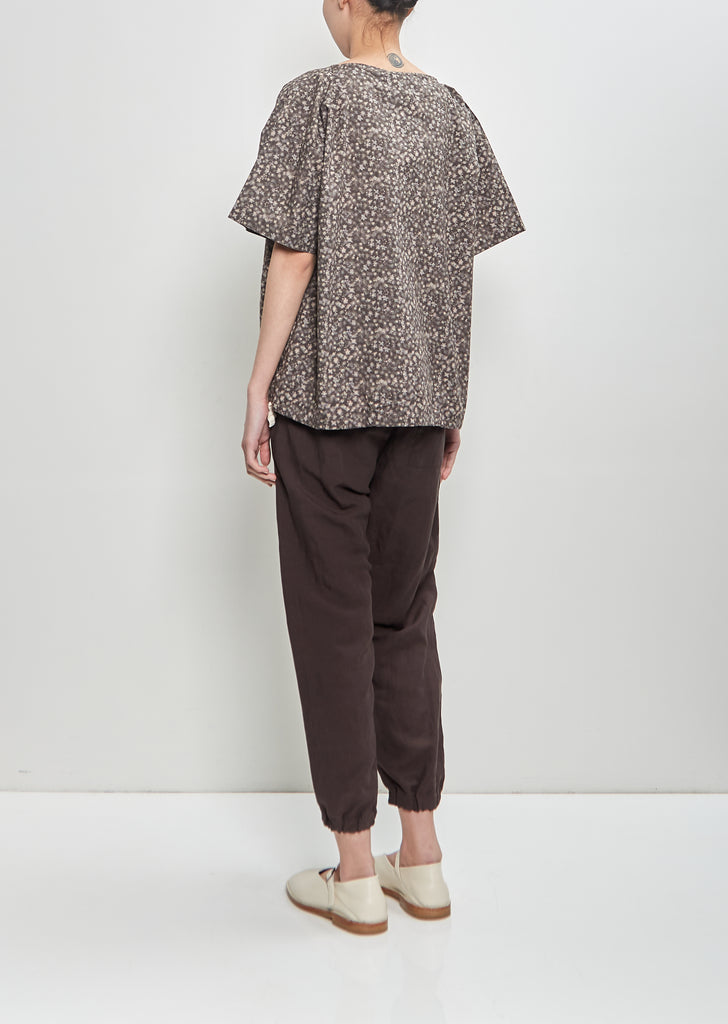 Friedrich Top — Charcoal Floral