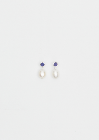 Neue Pearl Earrings — Lapis