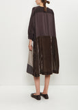 Wool Silk Patchwork Tunic Dress