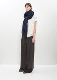 Woven Cashmere Medium Woven Scarf — Navy