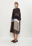 Wool Silk Patchwork Tunic Dress