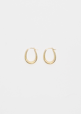 Gold Tiny Egg Hoops