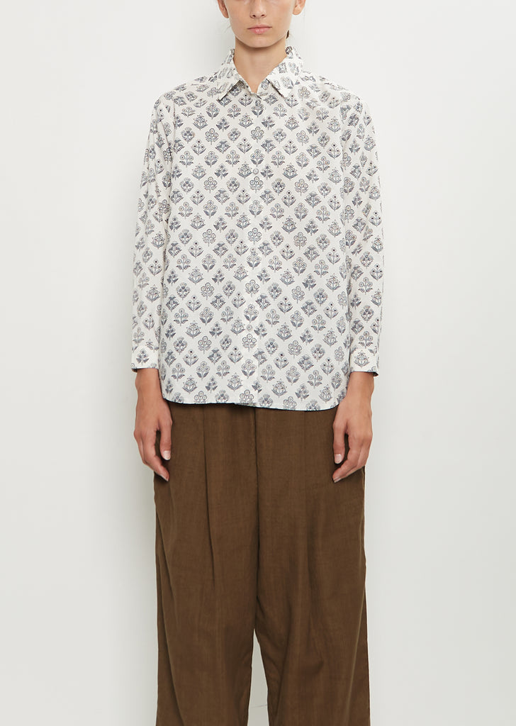 Fabric Buttons Cotton Shirt