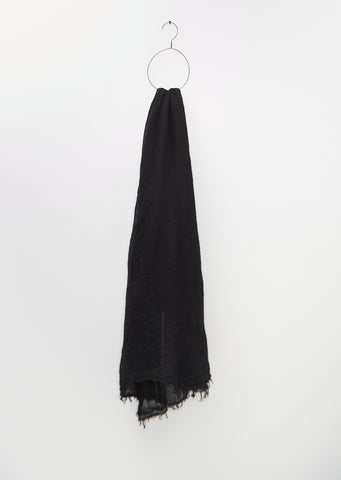 Woven Cashmere Medium Woven Scarf — Black