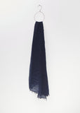 Woven Cashmere Medium Woven Scarf — Navy